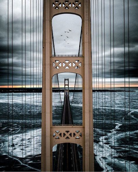 In our March blog post we dive in on some of the unique tidbits that make the Mackinac Bridge one of the most storied suspension bridges in the country. Mackinaw Bridge, Upper Peninsula Michigan, Best Countries To Visit, Michigan Road Trip, Mackinac Bridge, Places In Usa, Traverse City Michigan, Dream Vacations Destinations, Michigan Travel