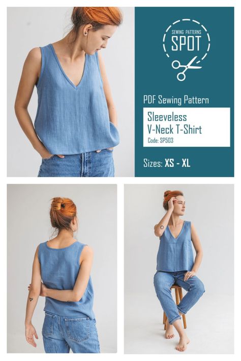 ANNA Fabric Linen Crop Top Sewing Pattern Couture, Linen Tank Top Sewing Pattern, Easy Top Sewing Pattern, Tank Top Sewing Pattern Free, Free Sewing Patterns Tops, Linen Top Sewing Pattern, Diy Tops For Women, Linen Top Pattern, Linen Shirt Pattern