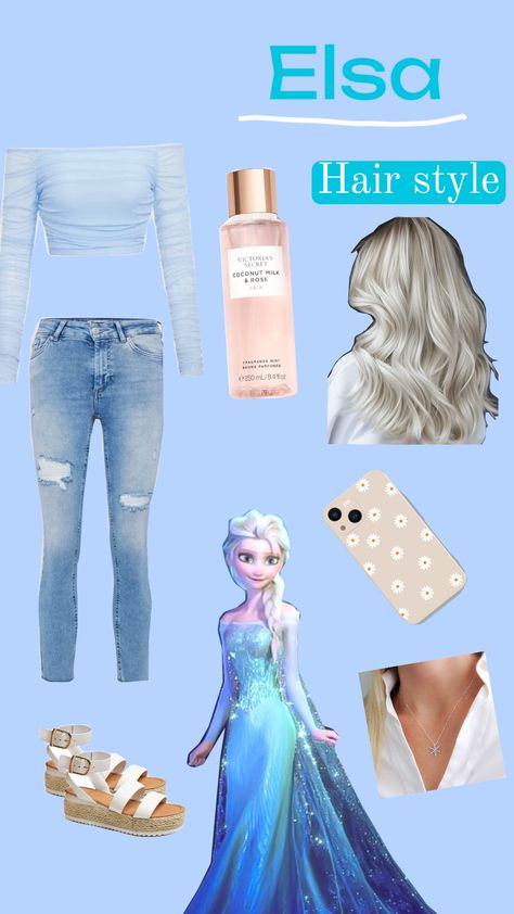 #disney#elsa Disney Fashion, Elsa Inspired Outfit, Descendants Auradon, Victoria Secrets Coconut, Elsa Hair, Elsa Disney, Disney Bounding, Disney Elsa, Dapper Day