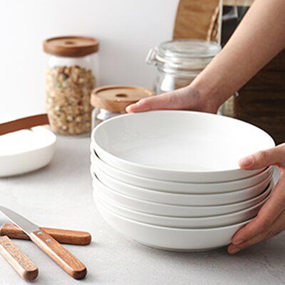 White Pasta Bowls, Kitchen Simple, White Soup, Pasta Plates, Pasta Bowl Set, Soup Bowl Set, Soup Crocks, White Dinnerware, Porcelain China