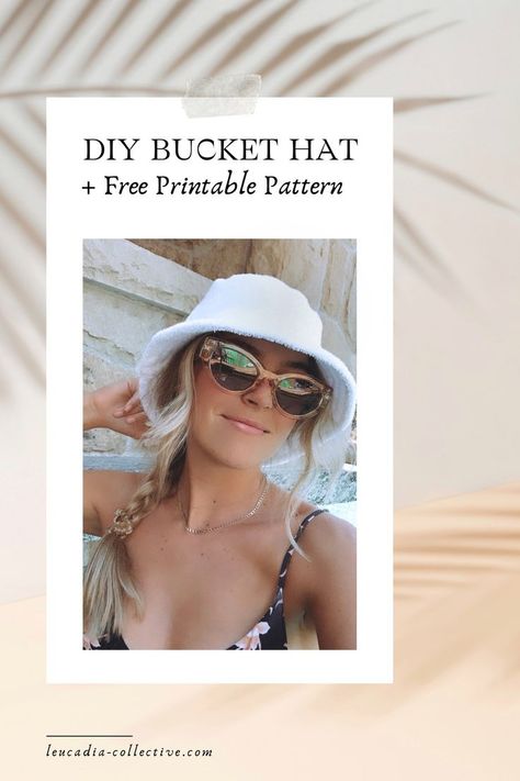 Follow along with this Bucket Hat Sewing Tutorial with this FREE Bucket Hat Pattern that is available for Instant Download. Printable Sewing Pattern. 
Free Bucket Hat Pattern and Easy Sewing Tutorial for Beginners | Make a Terry Cloth Bucket hat with Instant Download Printable Pattern. Lack of Color Dupe. #buckethat #sewing #fashion #freepattern #DIY Couture, Free Bucket Hat Pattern, Hat Pattern Sewing, Bucket Hat Pattern Free, Diy Bucket Hat, Handmade Hanger, Diy Bucket, Cloth Hanger, Bucket Hat Pattern