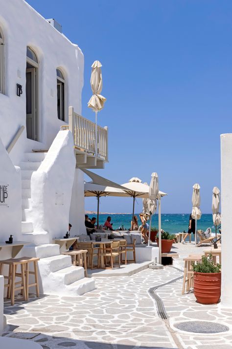 Villa In Greece, Greece Town Aesthetic, Paros Island Greece, Paros Naoussa, Greece Paros, Bora Bora Vacation, Greek People, Greek Villa, Greek Town