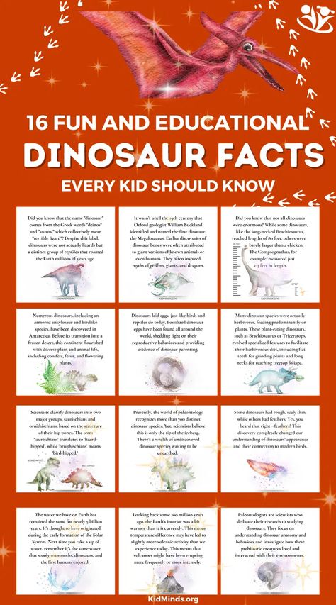 The Best Dinosaur Facts for Kids (Free Cards) | KidMinds Dinosaur Fact Cards Free Printable, Dinosaurs Facts, Dinosaur Poem, Dinosaur Facts For Kids, Dinosaur Art Projects, Thirst For Knowledge, Dinosaur Facts, Dinosaur Games, Dinosaur Printables