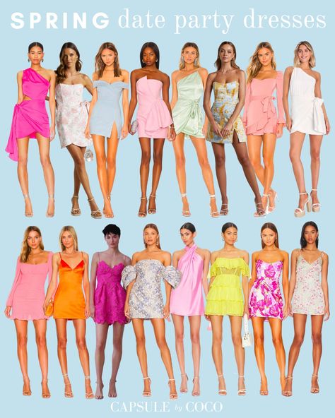 Semi Formal Frat Dress, Mini Semi Dresses, Fun Semi Formal Dresses, My Tie Sorority Party Dresses, Semi Formal College Dresses, Cocktail Dress Sorority Recruitment, Date Party Dress Sorority, Frat Formal Outfit, Sorority Pref Day Dresses