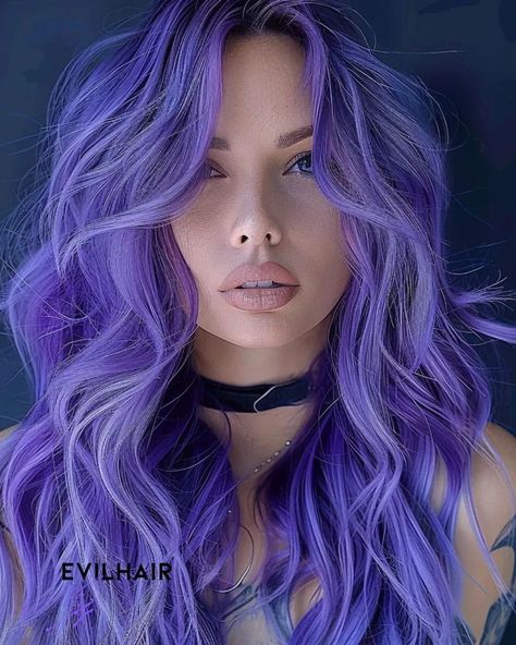 Cute Summer Hair Colors for 2024 Women Vivid Hair Color Ideas Blondes, Grey Colored Hair, Ultraviolet Hair, Electric Purple Hair, Fun Hair Color Ideas For Brunettes, Cute Summer Hair Colors, Cute Summer Hair, Pastel Hair Colors, Galaxy Hair Color