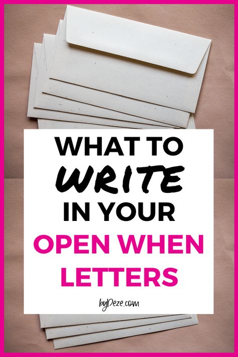 Open With Letters Ideas, Long Distance Gifts For Best Friend, Open When Letters For Self, Open When Presents For Best Friend, Letter Ideas To Write To Your Boyfriend, Open When For Friends, Open When Gift Ideas Friends, Im Sorry Gifts For Boyfriend Diy Ideas, Open First Letter For Boyfriend