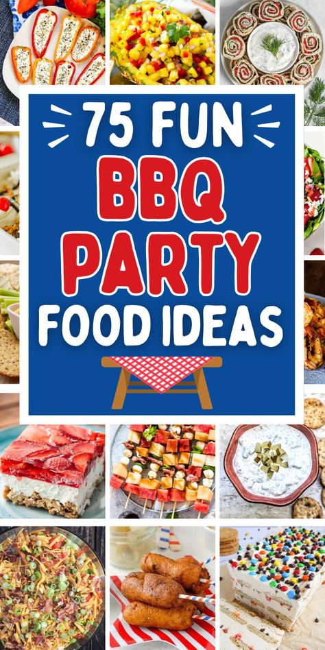 summer buffet food ideas Lunch Cookout Ideas, Essen, Fun Cookout Food, Serving Food Ideas Parties, Bbq Get Together Ideas, Cookout Birthday Party Ideas For Adults, Easy Party Foods Cheap, Appetizers That Go With Bbq, Dips To Bring To A Bbq