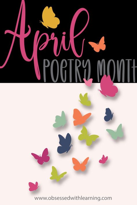 National Poetry Month Bulletin Board, Poetry Month Bulletin Board, April Poetry Month, Poetry Bulletin Board, Spring Poetry, Elementary Librarian, Poetry Posters, Mason Jar Design, Spring Bulletin