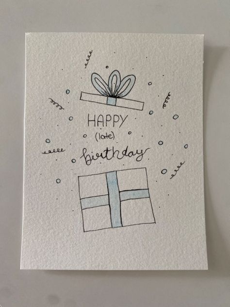 IF YOU WANT ANY DESIGN CONTACT ME Easy And Cute Birthday Card Ideas, Birthday Card Ideas For Friends Watercolor, Easy Creative Birthday Card Ideas, Things To Draw For Birthday Cards, Happy 20th Birthday Cards Diy, Cute Diy Happy Birthday Cards, Aesthetic Cute Birthday Cards, Cute Easy Drawings For Birthday Cards, Simple Diy Cards Birthday