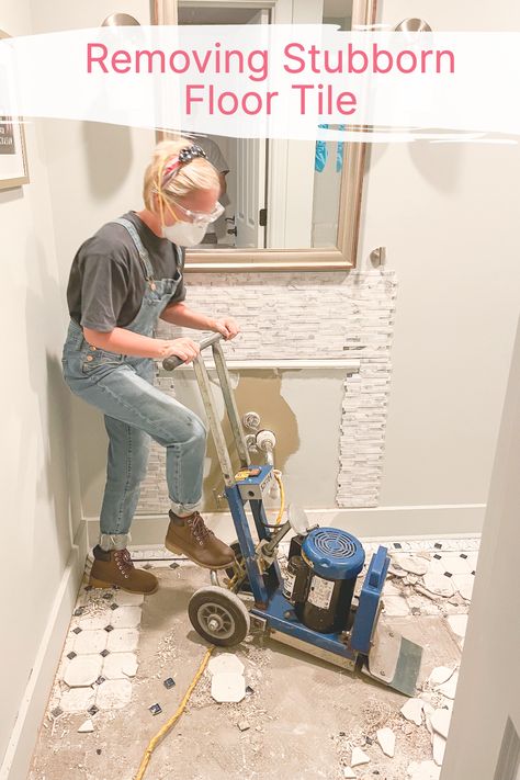 Taking Out Tile Floor, Removing Tile Floor, Removing Tile Backsplash, How To Remove Tile Floor, Porcelain Tile Floor Bathroom, Remove Tile Floor, Removing Floor Tiles, Remove Tile Backsplash, Tiki House