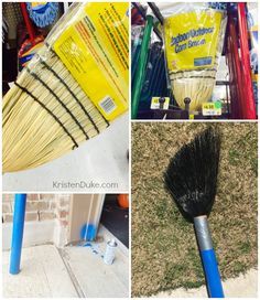 How To make a Giant Paint Brush out of a broom - great tutorial for artist birthday party or home playroom decor | KristenDuke.com Giant Paint Palette Diy, Large Paint Brush Prop, Paint Brush Decorations, Diy Giant Paintbrush Prop, Balloon Pencil Tutorial, Giant Paint Brush Diy, Giant Paint Palette, How To Make A Giant Paint Brush, Art Party Photo Booth