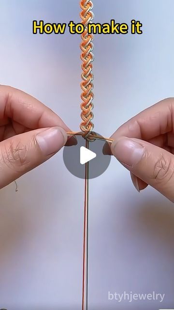 btyhjewelry on Instagram: "How to make it? #fyp #foryou #handmade #diy #diycrafts #bracelets #bracelet #fashion #thread #string #knots #knot #diyprojects #diyproject" Diy Bracelets Thread, End Knots For Bracelets, How To Make Chain Bracelets, String And Bead Bracelets, How To Make A String Bracelet, Knotted Bracelet Patterns, Handmade Bracelets Thread, Diy Bracelets With Thread, How To Make Bracelets With Thread