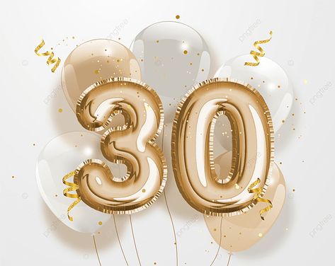 30 Anniversary Logo, Bday Background, 30th Birthday Balloons, 50 Years Birthday, Gold Foil Text, 50 Balloons, Gold Foil Balloons, Happy Birthday Text, Birthday Gold