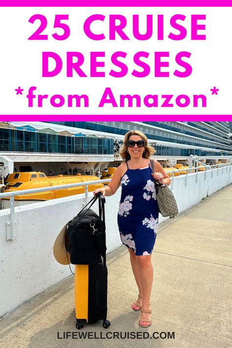 Cruise Outfits To Mexico, Dresses For Cruise Formal, Female Cruise Outfits, What To Wear On An Island Vacation, Best Beach Dresses, Women's Cruise Outfits, Caribbean Dresses Fashion, Cruise Outfits Europe, Holiday Cruise Outfits