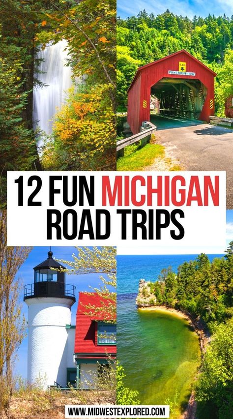 The Ultimate Michigan Road Trip East Michigan Travel, Michigan Lighthouses Road Trips, Michigan Road Trip Ideas, Fun Places To Go In Michigan, Michigan West Coast Road Trips, Michigan Road Trip Itinerary, Up Michigan Road Trip, Michigan Coast Road Trip, Upper Michigan Road Trip