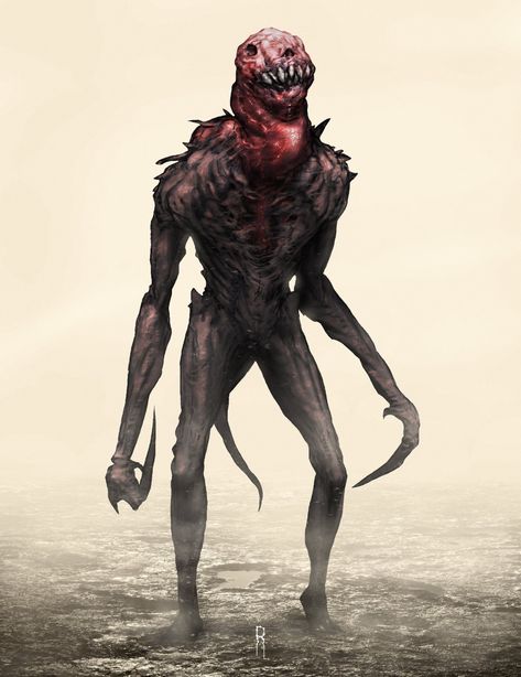 Dnd Creepy Monster, Flesh Monster Art, Fantasy Mutant, Flesh Monster, Mutant Creatures, Desert Monster, Mutant Monster, Monster Creature, Monster Artwork