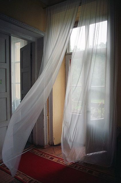 A windy day Swag Curtains, Blowin' In The Wind, Elsie De Wolfe, White Curtains, Getting Out Of Bed, Open Window, Through The Window, Simple Pleasures, 인테리어 디자인