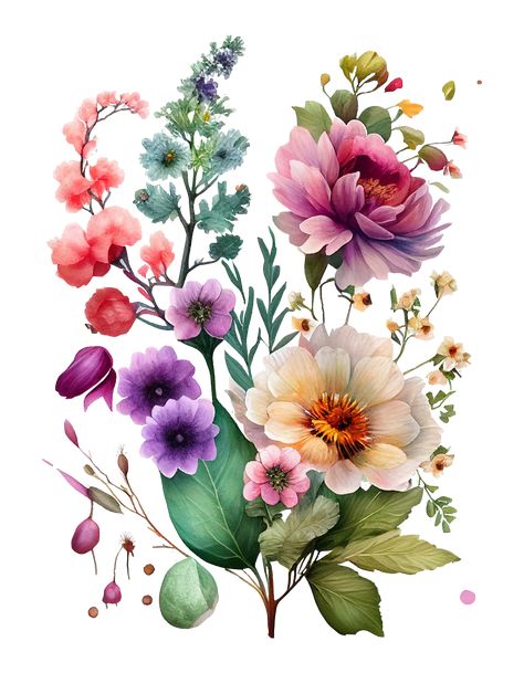 Mugal Flower, Red Rose Png, Bunch Flower, Watercolor Flower Vector, Flower Hd, Flowers White Background, Hd Flowers, Png Flowers, Watercolor Flowers Pattern