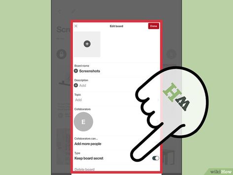 3 Ways to Delete a Board on Pinterest - wikiHow Delete Pins, Pinterest Notes, Tv Hacks, Pinterest Training, Pinterest Tutorial, Delete Pin, Pinterest Tutorials, Writing Posters, Unorganized Idea