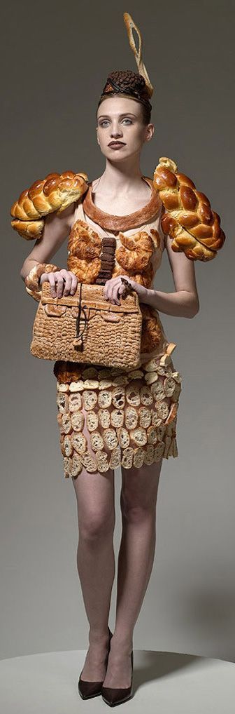 Most Funny, Weird Fashion Show Outfits | Reckon Talk Brioche, Bread Costume, Weird Dresses, Weird Clothes, Nice Buns, Fashion Brenda, Study Fashion, Weird Fashion Trending, Crazy Dresses