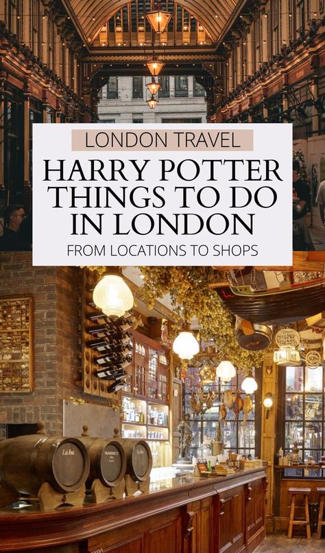 Discover all the best Harry Potter things to do in London when traveling to London for the first time, the second or the tenth - some of the best Harry Potter locations in London, Harry Potter afternoon tea and restaurants and Harry Potter shops in King's Cross, and more! best free things to do in london | london travel guide | london food guide | best places to visit in london | magical places in london | most instagrammable places in london | leadenhall market | best markets in london Best Things To Do In London, Harry Potter Tour London, London Honeymoon, London Life Aesthetic, Harry Potter Things, London Harry Potter, London Must See, Best Places In London, Leadenhall Market