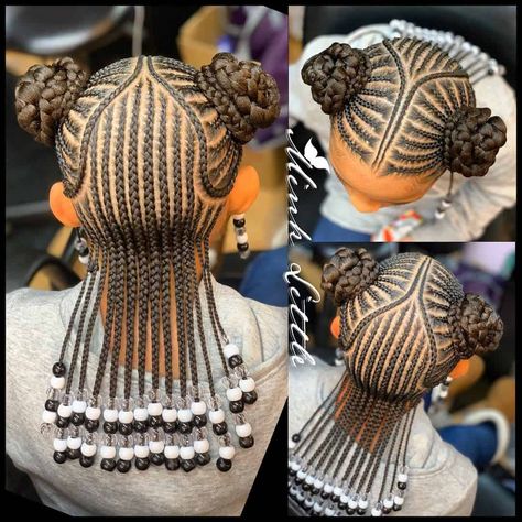 Braids for Kids - 100 Back to School Braided Hairstyles for Kids Back To School Braided Hairstyles, School Braided Hairstyles, Kids Braids With Beads, Braids And Beads, Toddler Braided Hairstyles, Toddler Braids, Black Kids Braids Hairstyles, Hairstyles Girl, Braided Hairstyles For Kids