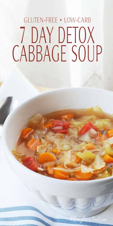 I decided to do the 7 Day Detox Cabbage Soup for the simple reason of my inflammation to my spine during the summer months. Ww Cabbage Soup Recipe Zero Point, Dolly Parton Cabbage Soup Diet, Cabbage Detox Soup 10 Pounds, Detox Soups For Inflammation, Cabbage Soup Detox Recipe, Cabbage Detox Soup Recipes, Detox Foods Recipes, Detox Meals Recipes, Cabbage Soup Detox