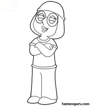 Printable Cartoon characters Meg Family Guy coloring page - Printable Coloring Pages For Kids Guy Coloring Pages, Meg Family Guy, Griffin Drawing, I Griffin, Family Guy Cartoon, Meg Griffin, Family Coloring Pages, Simpsons Drawings, Free Kids Coloring Pages