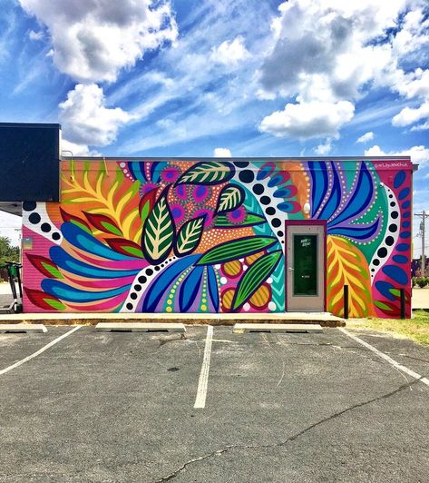 General 2 — art by Lewchuk - Lauren Lewchuk Fine Art Design Murals Playground Murals Schools, Backyard Mural Ideas, Lauren Lewchuk, School Wall Art Ideas, Leaves Mural, Outside Wall Art, Exterior Murals, Garden Fence Art, Creative Wall Painting