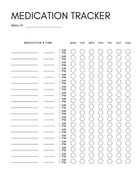 Minimalist Medication Tracker Organisation, Health Planner Ideas, Medicine Tracker Printable Free, Medication Tracker Bullet Journal, Medication Tracker Printables Free, Daily Medication Log Free Printable, Medication List Printable Free, Medication Checklist, Health Binder