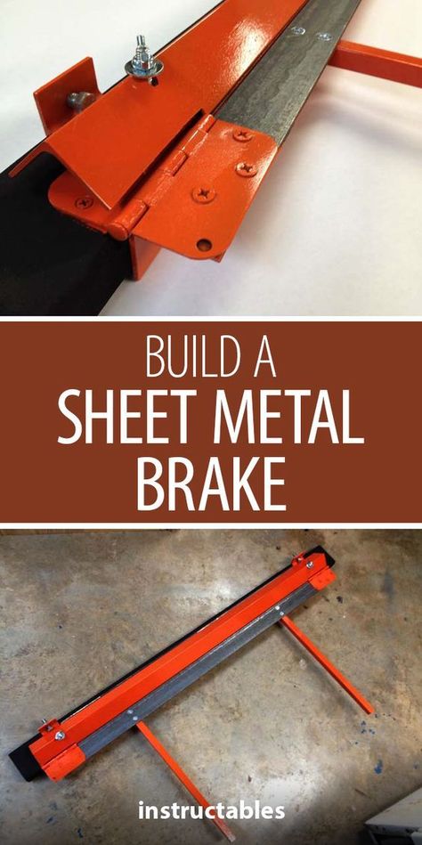 Build a Sheet Metal Brake #workshop #metalworking Diy Welder, Sandblasting Cabinet, Sheet Metal Brake, Metal Bender, Trim Router, Homemade Tables, Tool Stand, Wood Magazine, Multipurpose Tools