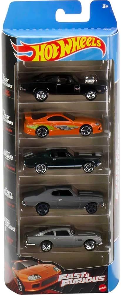 Amazon.com: Hot Wheels Cars, 5 Fast & Furious 1:64 Scale Vehicles, Toy Race & Drift Car Replicas from the Fast Movies, Exclusive Deco, for Kids & Collectors : Toys & Games Fast And Furious Cars Toys, Fast And Furious Decor, Hotwheels Cars Toys, Fast And Furious Hot Wheels, Mario Decorations, Fast Furious 1, Fast & Furious 5, Carros Hot Wheels, Hot Wheels Room
