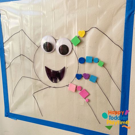 Spider Web Art Preschool, Spider Dramatic Play Preschool, Spiders Preschool Crafts, Cute Spider Craft, Spider Stem Activities Preschool, Spider Theme For Preschool, Spider Preschool Art, Spider Unit Preschool, Spiders Theme Preschool