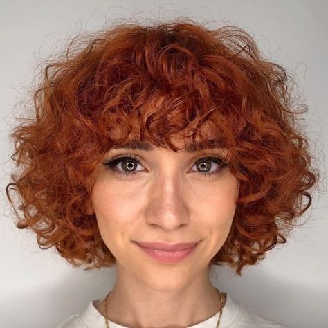 Short Bob with Bangs for Curly Hair Short Curly Hair With Bangs, Short Curly Crochet Hair, Best Crochet Hair, Hairstyles For Short Curly Hair, Loose Curly Hair, Curly Pixie Hairstyles, Short Bobs With Bangs, Short Curly Pixie, Hair Adviser