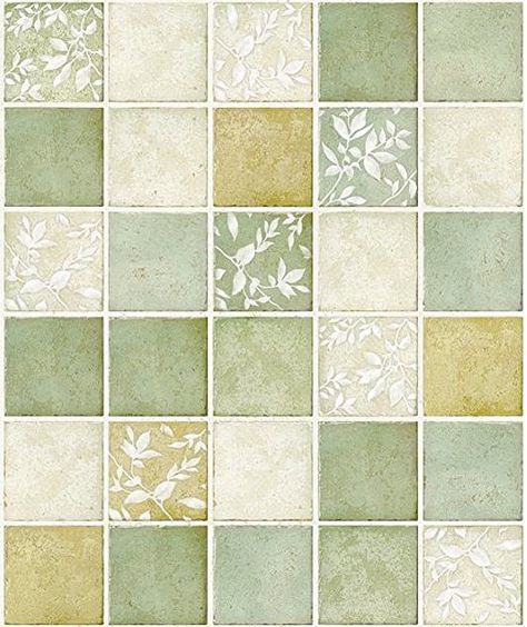 Wall Wallpaper Texture, Bathroom Wallpaper Tiles, Colourful Kitchen Tiles, Green Kitchen Designs, Kitchen Mosaic, Mosaic Texture, Green Flooring, Tile Wallpaper, Mosaic Pattern