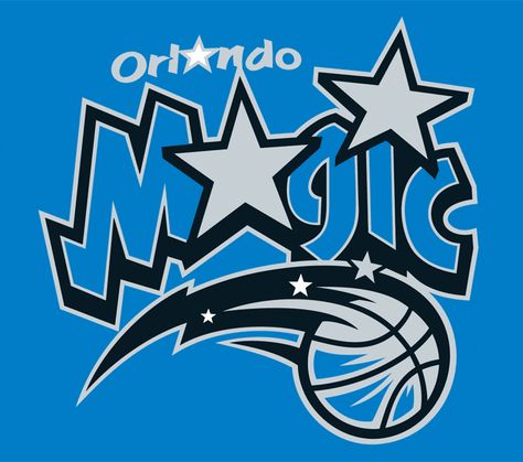 Orlando Magic Alternate Logo 2001- 2010 Orlando Magic Logo, Orlando Magic Basketball, Magic Logo, Dark Logo, Nike Logo Wallpapers, Blue Birthday Parties, Logo Basketball, Basketball Players Nba, Sports Logo Design