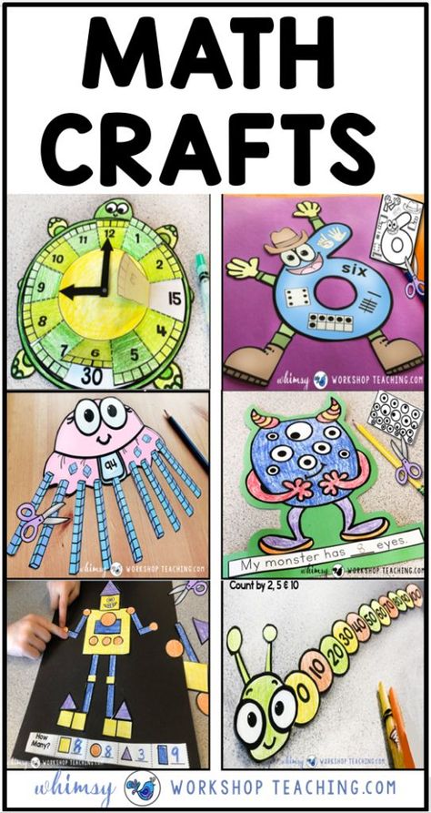 Add some art and crafts to your math lessons for more fun with core first grade math facts! Click to see this big collection of crafts and download one of them for free! #mathcrafts #firstgrademathcrafts #kindergartenmathlessons Number Operations Activities, Number Facts, Math Art Projects, Math Crafts, Motor Development, Base Ten, Math Projects, Art And Crafts, Math Methods