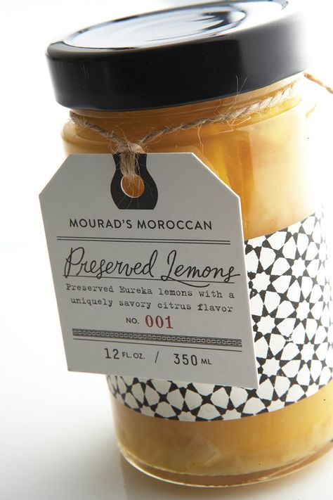 Mourad's Moroccan, close-up Preserved Lemons | Communication Arts Preserves Packaging, Honey Label Design, Jam Packaging, Spices Packaging, Honey Packaging, Jar Packaging, Bottle Design Packaging, Honey Design, Arts Magazine