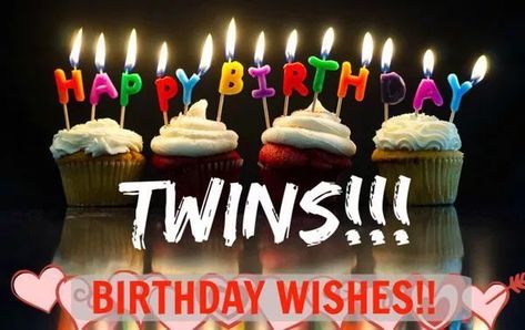 Happy Birthday Twins Quotes, Images and Memes Tumblr, Happy Birthday Twin Sister, Twins Birthday Quotes, Happy Birthday Twins, Birthday Wishes For Twins, Image Happy Birthday, Sister Birthday Cake, Special Happy Birthday Wishes, Birthday Twins