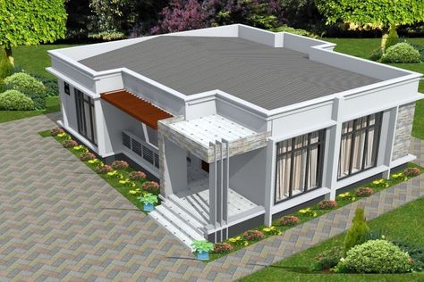 Client A:   I like flat roofed designs very much but when I remember              the cost of doing  another slab up there I shrink. Be... Flat Roof House Designs, Flat Roof Design, Modern Bungalow House Design, Bungalow Style House, Flat Roof House, Bungalow Style House Plans, House Roof Design, Affordable House Plans, Building House Plans Designs