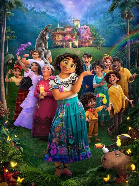 Wallpaper Encanto Disney, Encanto Background, Encanto Poster, Encanto Wallpaper, Encanto Characters, Disney Movie Art, Encanto Disney, Disney Encanto, Disney Characters Videos