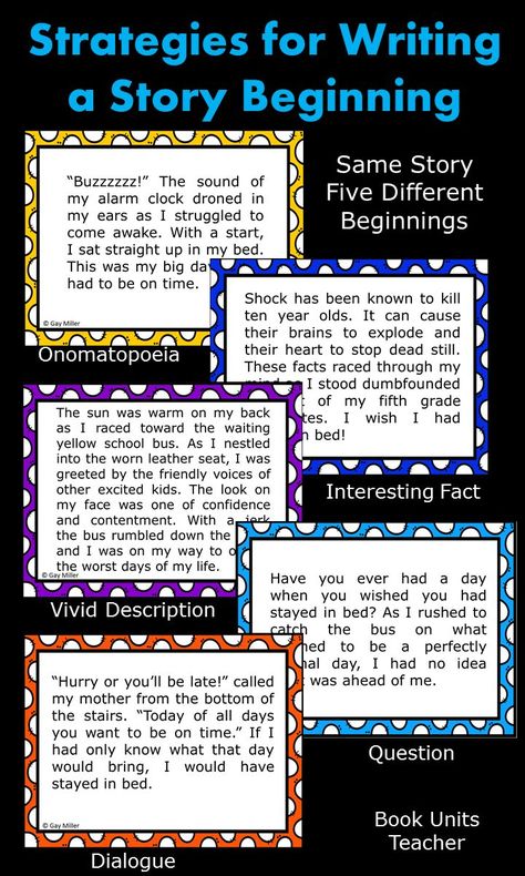 Strategies for Writing a Story Beginning ~ Free lesson activities for teaching students to write a hook for their narratives. Writing Hooks, How To Begin A Story, Writing A Story, Planning School, Lesson Activities, 3rd Grade Writing, Ela Writing, Writing Strategies, Teaching Students