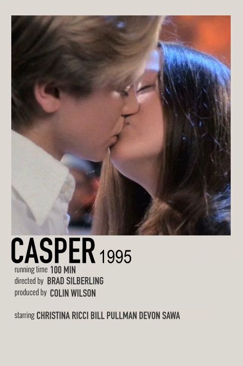 Casper 1995 Poster, Casper Movie Poster, Casper 1995 Aesthetic, Now And Then Aesthetic, Old Movies Posters, Casper And Kat, Casper Poster, Casper Film, Casper Movie