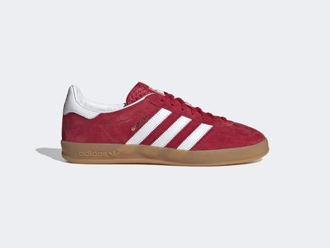 Gazelle Adidas Outfit, Adidas Shoes Outfit, Colored Adidas, Red Adidas Shoes, Adidas Gazelle Outfit, Adidas Gazelles, Adidas Gazelle Indoor, Skor Sneakers, Adidas Spezial