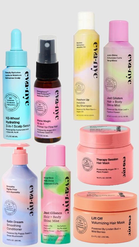 Eva Nyc Haircare #evanyc #haircare Part 2/2 Fine Hair, Hair Care Tips, Eva Nyc, Heat Protector, Scalp Serum, Aloe Leaf, Dry Shampoo, Argan Oil, Hair Care