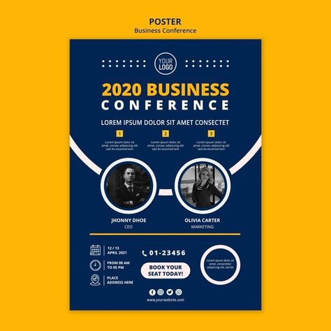 Business conference concept poster templ... | Free Psd #Freepik #freepsd #poster #business #template #marketing Poster Business, Conference Poster, Brochure Cover Design, Concept Poster, Android Design, Business Conference, Business Poster, Desain Signage, Learning Websites