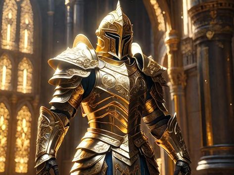 Photo a knight in a shiny golden armor | Premium Photo #Freepik #photo Golden Knight Fantasy Art, Golden Armor Fantasy Art, Gold Knight, Golden Armor, Golden Knight, Gold Armor, Logo Psd, Knight Armor, Golden Knights