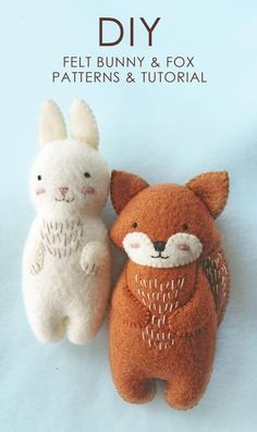 Felt Animals Easy, Plushies Sewing Patterns, Pattern Felt Animals, Mini Plushies, Easy S, Felt Toys Patterns, Baby Mobil, Felt Fox, Baby Mobiles