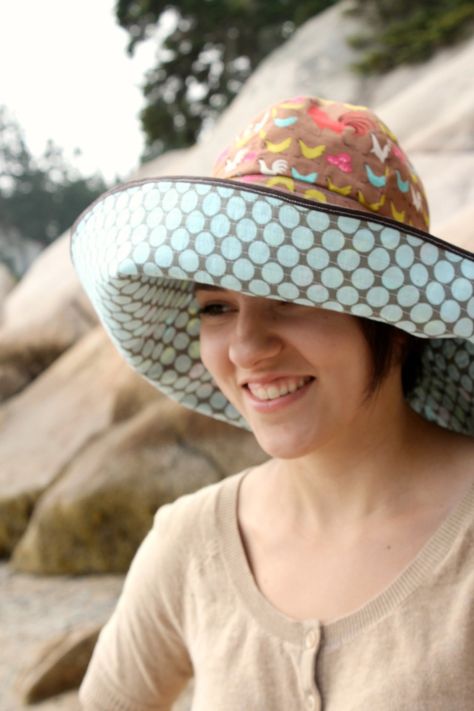 Upcycling, Tela, Hats To Sew For Women, Sunhat Pattern Free Sewing, Sunhat Pattern, Hats Pattern, Sewing Hats, Large Brim Hat, Garment Sewing