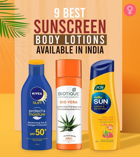 9 Best Sunscreen Body Lotions Available In India Best Body Sunscreen Lotion, Sunscreen Body Lotion, Best Body Sunscreen, Body Lotion With Spf, Body Care Brands, Oily Skin Face Mask, Face Suncare, Lotion & Sunscreen Applicators, Skin Darkening